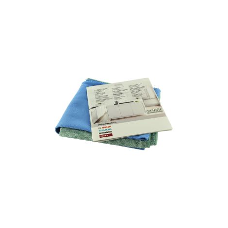 Bosch Juego de paños de limpieza de microfibra para acero inoxidable y vidrio (paquete de 2)