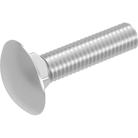 Packung mit 20 M10x45-mm-Schrauben – Edelstahl A2 – Rundkopf – Robuste Befestigung – Für Tore und Holz (1/2)