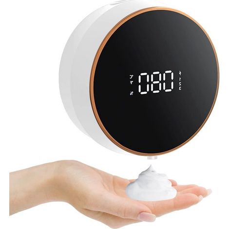 Automatischer Seifenspender zur Wandmontage 300 ml kontaktloser Handdesinfektionsmittelspender USB-Ladefunktion LED-Anzeige Sensor Bad Küche Weiß (1/5)