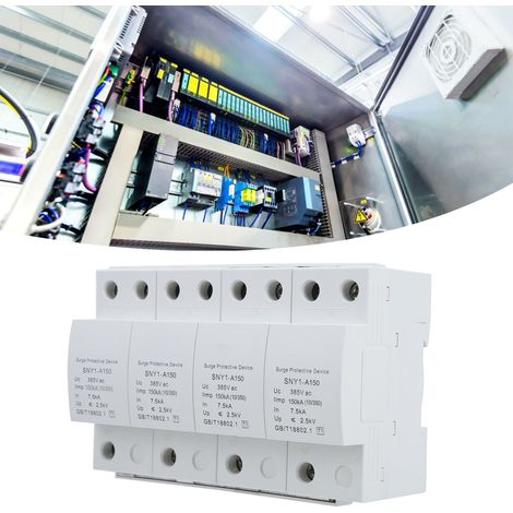4P-Überspannungsschutz, T1-Überspannungsschutz, Überspannungsschutz für elektrische Verteileranlagen, 12,5–200 kA, 385 V AC, 150 kA (1/5)
