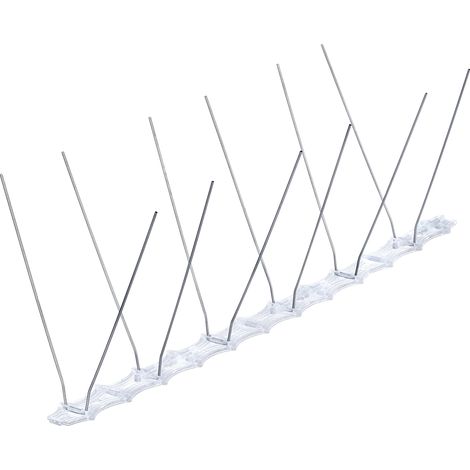Estacas repelentes de aves, acero inoxidable de alta calidad, 30 cm de largo por estaca, aptas para repisas y alféizares, eficaces para ahuyentar aves grandes, diseño no tóxico. (1/5)