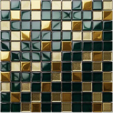 Ilcom mosaico in vetro su rete per bagno e cucina 30cm x 30cm - Saint Patrick (1/4)