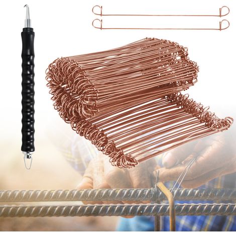 SWANEW Raccoglitore automatico professionale per barre di rinforzo Twister Gancio 1,0 x 140 mm (1000 pz.) (1/5)