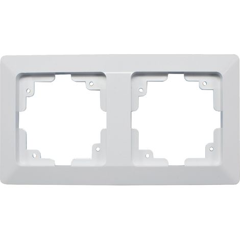 Cadre de finition MILOS 22788, 2 modules, blanc mat