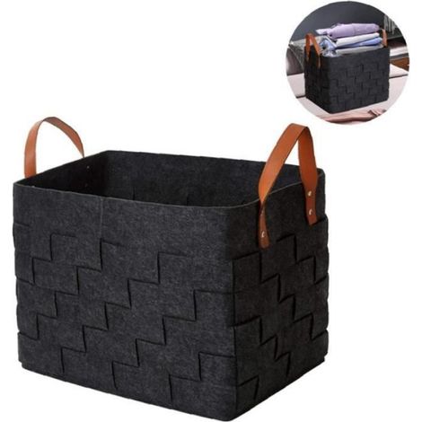 STRÊT STOCKAGE PANIER Vêtements pliable Launier Organisateur Ouvrir Boîte à bac avec poignées (1/2)