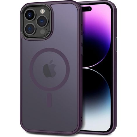 Handyhülle iPhone 14 Pro MagSafe Stoßfest iPhone 14 Pro Dunkel Violett (1/5)
