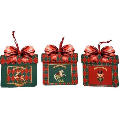 Pendente a forma di regalo 18 x 21 x 0,8 cm modello assortito Mercury
