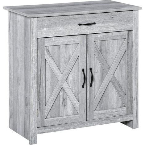 Buffet 2 portes MARY gris clair (1/5)