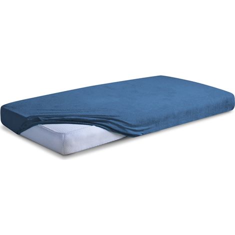 Telo FROTTE PREMIUM con gomma 90x200, 100x200x20, blu navy47, MATEX (1/5)