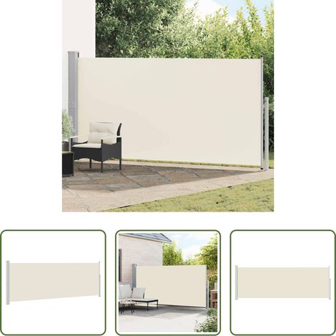 vidaXL Écran extérieur - Auvent latéral rétractable 160 x 500 cm Crème (1/5)