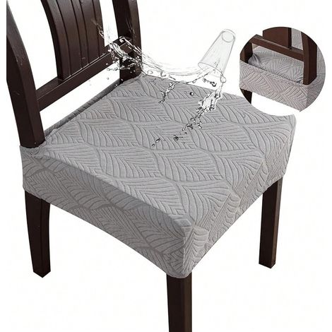 3pcs Housses de Chaises de Salle à Manger Jacquard Élastiques Amovibles et Lavables, Protège-Coussin, Housses Arrière, Accessoires pour Chaises de Salle à Manger 2026 (1/4)