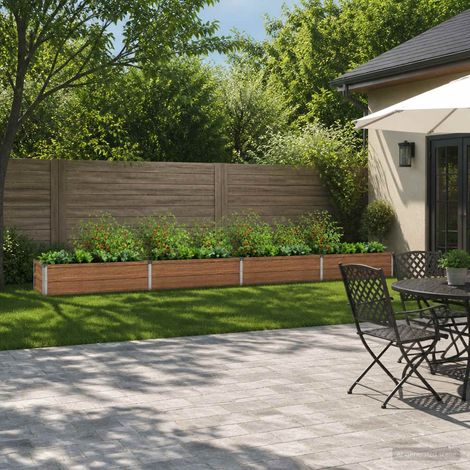 vidaXL Cama de Jardín Elevada Madera Marrón 320 x 40 x 24 cm (1/5)