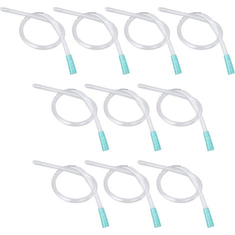 Lot de 10 tubes de lavement jetables en PVC pour lavement, facilitant l'insertion. (1/5)