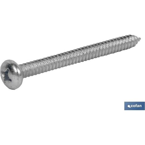 Pack de 200 vis DIN-7981 PH M-6,3X19 Z avec tête cylindrique