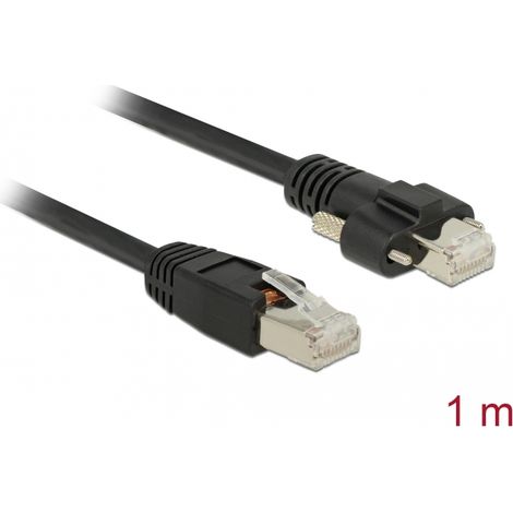 Delock Cable RJ45 macho  RJ45 macho con tornillos Cat.6 S/FTP 1 m