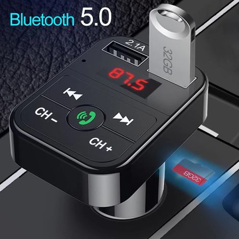 New model car MP3 player, B2 Bluetooth hands-free car MP3 player -- Rose Gold (1/4)