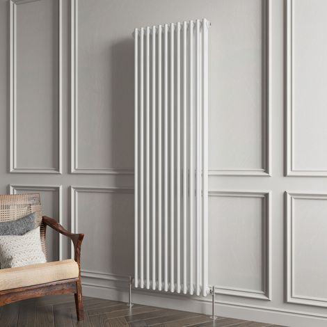 Biubiubath Traditional Cast Iron Style Radiator Vertical 2 Column White 1800x560mm