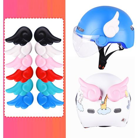 Décoration d'ailes d'ange pour casque PC avec base et ruban adhésif pour casque de vélo, de moto et de snowboard (casque non inclus) (1/5)