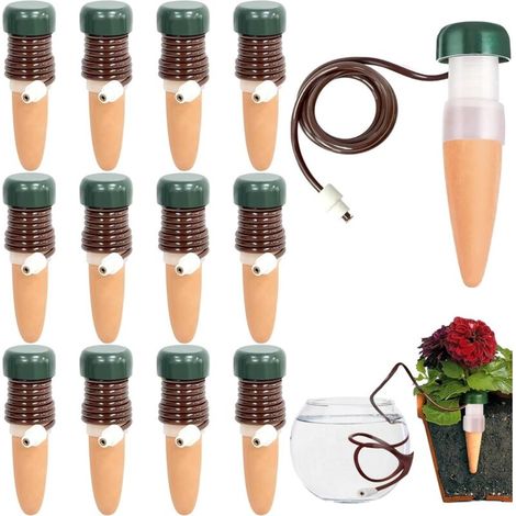 Distributeurs d'Eau Auto Arrosage pour Plantes Lot de 12 Pièces, Idéal pour Jardin Intérieur et Fleurs, Distributeur Pratique (1/4)