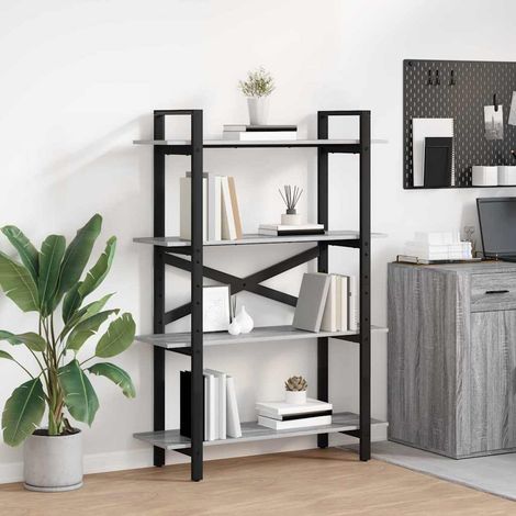 Bücherregal Graues Sonoma 100 x 33,5 x 140 cm Holzwerkstoff