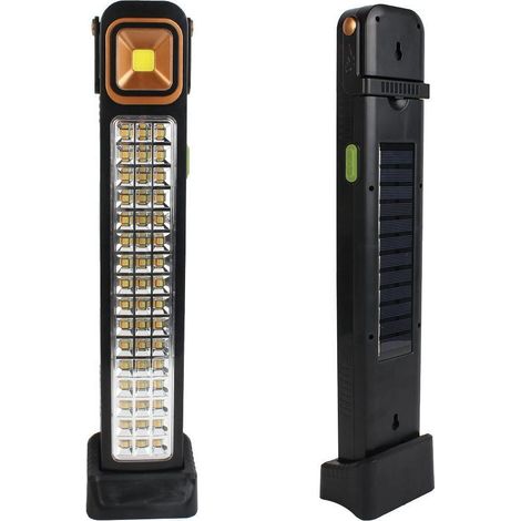 Lampe de secours solaire LED portable multifonctionnelle avec panneau solaire et port USB, lumière blanche chaude (1/5)