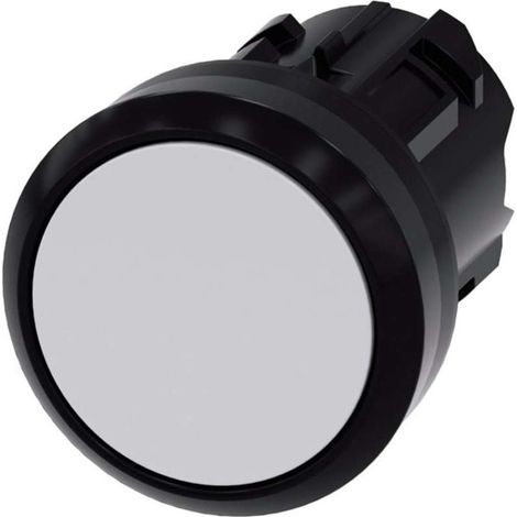 Siemens 3SU10000AB600AA0 3SU1000-0AB60-0AA0 Pulsante Piatto, Anello frontale in plastica Bianco 1 pz.