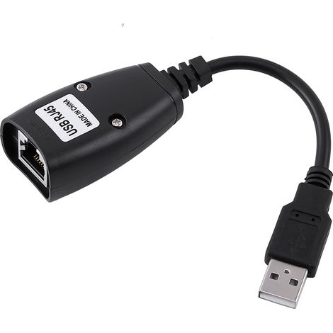 Adaptateur réseau Ethernet RJ45 avec hub USB 2.0 à 4 ports et câble d'extension. (1/5)