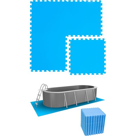 Tapis de Piscine 12,1 m² - 52 Tapis de Sol EVA 50x50 Jeu de Dalles de Protection (1/5)
