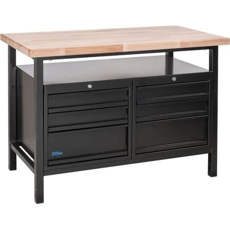 Etabli P 1200 SS - Black Line - 120 x 65 cm - 6 tiroirs