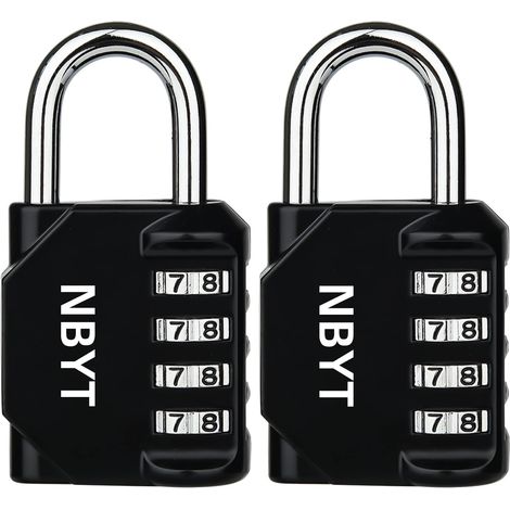 Cadenas à combinaison à 4 chiffres, Verrou, 6,35 mm de diamètre, pour casier d'école, casier de sport, clôture, boîte à outils, portail, étui, rangement de moraillons (1/5)