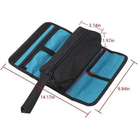 Pochette à outils portable, sac de rangement pliable et professionnel, pochette pour outils électriques et de maintenance pour électriciens
