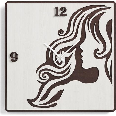 Orologio da parete moderno 50X50 WOMAN in legno laminato RSN (1/2)