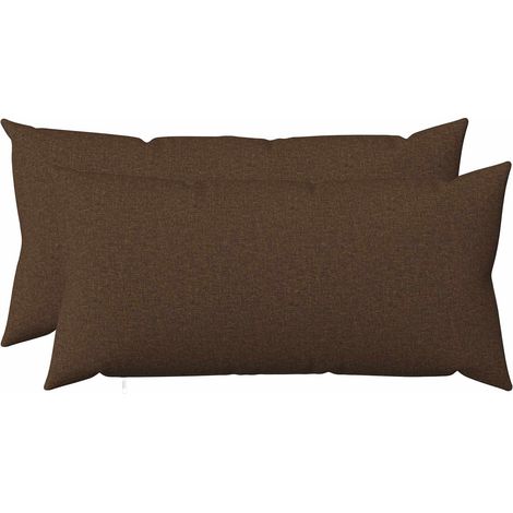 vidaXL Cushion with Pillow HEERLEN 2 pcs Brown Fabric (1/5)