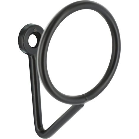 1-teiliger Wandhaken aus schwarzem Stahl, B. 97 x T. 56 mm (1/3)