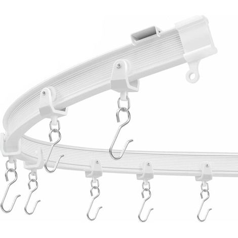 Filiyano-【BQ】Rail de rideau flexible de 3 m, à couper à la longueur souhaitée - Lot de 2 - WELLNGS - Taille : 3 mètres (lot de 2) (1/5)