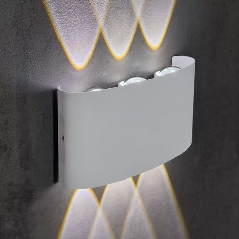 Applique LED bianco 16W Doppia Luce IP65 per Esterni Facile Montaggio 4000k