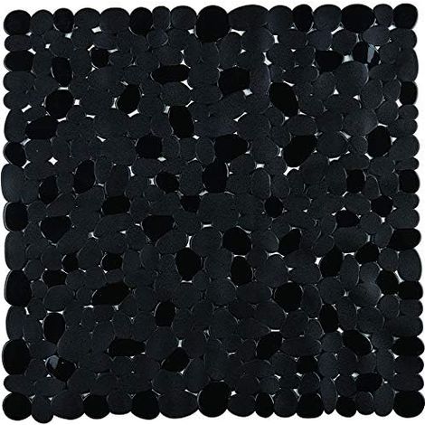 TAPIS DE DOUCHE EN PIERRE NOIR