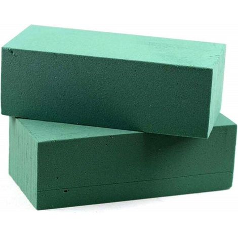 TrAdE Shop Traesio - Spugna Per Fiori 2pz Spugne Idrofila Verde 23x11cm Fioristi Composizione Floreali -