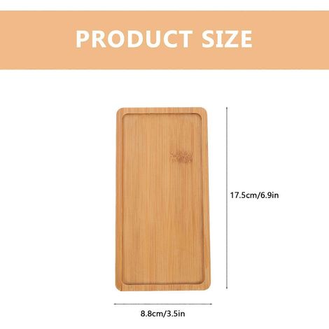 Plateau en bambou, lot de 3, support pour plantes en pot, pour un rangement décoratif (1/3)
