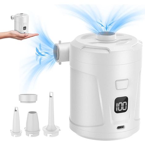 Pompe Électrique Portative Sans Fil, Gonfleur d'Air Rechargeable pour Camping en Plein Air, Voiture et Usage Domestique, Compact et Léger, 1 pièce