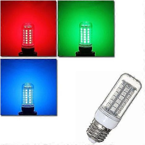 Ampoule LED E27 E14 G9 B22 3,5 W 48 SMD 5050 RGB 300 lm, couleur maïs, AC11-Vert-E27 (1/5)