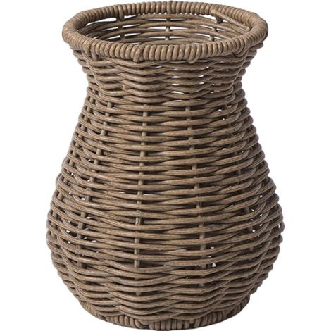 Vase contemporain en rotin pour décoration de maison et de bureau, entretien facile pour les installations de mariage ou le bureau