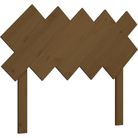 Tête de lit Résistante et économique, Panneau de lit, Marron miel 104x3x80,5 cm Bois massif de pin OIB2168E (1/5)