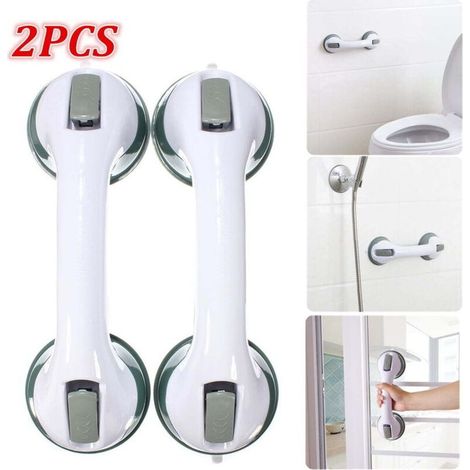 Poignée de douche barre de maintien avec ventouses puissantes – 30,5 x 8,9 cm – Sécurise baignoire et douche – Installation facile sans perçage (1/5)