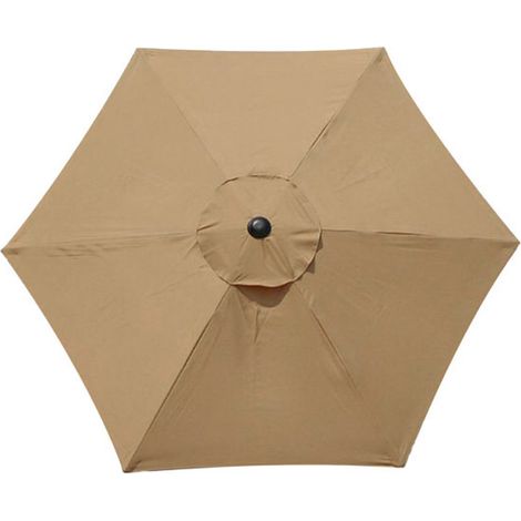 Telo di ricambio per ombrellone a 6 stecche, impermeabile e resistente ai raggi UV, telo protettivo da 3 metri, design rimovibile, adatto a strutture in legno e metallo - bianco sporco.