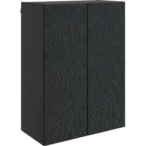 Wall-Mounted Cabinet 66 x 34.5 x 90 cm Engineered Wood Black vidaXL (1/5)