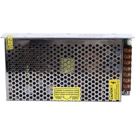 Alimentation de commutation 12V 10A 120W, coque en fer, Protection contre les surcharges, DC multifonction pour caméra à bande LED (1/5)