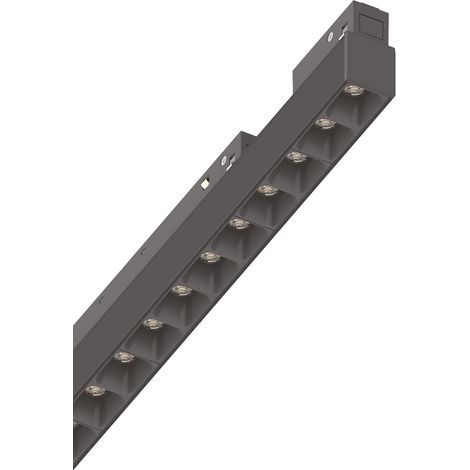 Supporto Lineare Binario Ego Alluminio Nero Led 13W 3000K Luce Calda 1-10V (1/2)