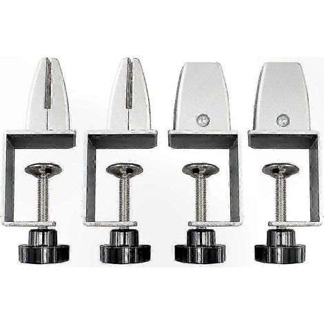 Lot de 4 supports d'écran de confidentialité, adaptés aux cloisons de bureau et aux séparateurs d'espace de travail, orange. (1/5)
