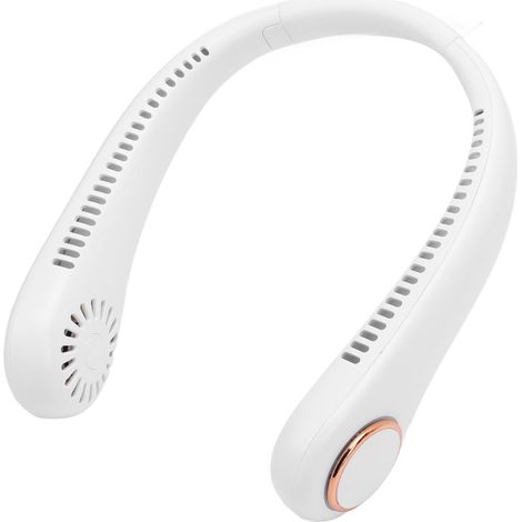 Ventilateur de cou pliable et portable, rechargeable par USB, mains libres, sans pales, à piles, silencieux et portable (1/5)